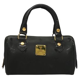 MCM Visetos logogramme Canvas and Leather Preto