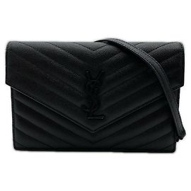Borsa a Spalla Cassandre Chain Wallet Yves Saint Laurent Nero