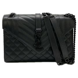 Borsa a tracolla in pelle di agnello Yves Saint Laurent Nero