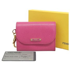 Fendi Compact Bi-Fold Wallet Pink