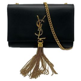 Bolsa de ombro Kate em couro de vitelo Yves Saint Laurent Preto