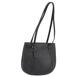Borsa Tote Coach in pelle nera e oro Auth 188610A Nero D'oro