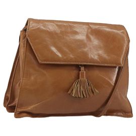 Bolsa de Ombro BOTTEGA VENETA em Couro Marrom Ouro Auth bs35782 Marrom Dourado