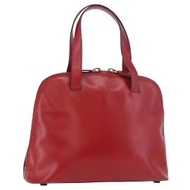 Bolsa PRADA de couro Vermelho Ouro Auth bs35879 Vermelho Dourado
