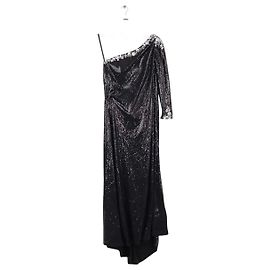 Max Chaoul Paillettenkleid schwarz L Schwarz