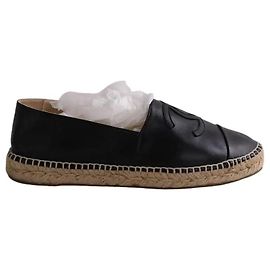 Chanel Schwarze Espadrilles Schwarz