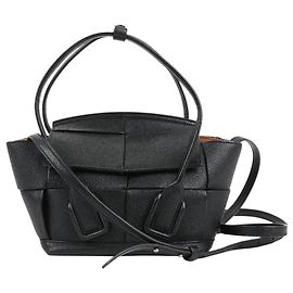 Sac à main 2Way en cuir Maxi Intrecciato Arco Mini Bottega Veneta Noir Marron