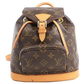 Louis Vuitton Monogram Canvas Montsouris Vintage Mini Backpack M51137 Brown