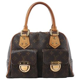 Louis Vuitton Manhattan PM Monogram Canvas Handtasche Braun M40026 Beige