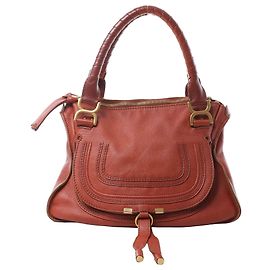 Bolsa de ombro em couro Marcie Medium da Chloé, marrom Marrom