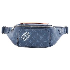 Borsa a tracolla Rush Monogram Heritage Louis Vuitton in blu M26821 Beige