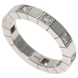 Cartier Lanieres Half Diamond Ring in 18K White Gold Other