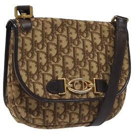 Christian Dior Vintage Trotter Canvas medium Marrom