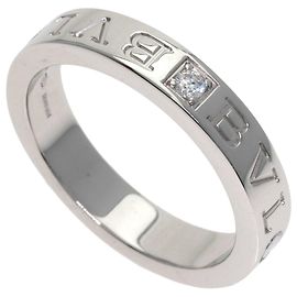 Bulgari Bvlgari Double Logo Diamond Band Ring Other