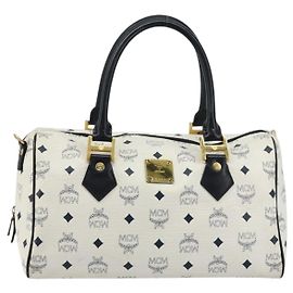 MCM Visetos logogramme Leather Weiß