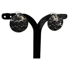 Chanel Clip-Ohrringe Silber Silber