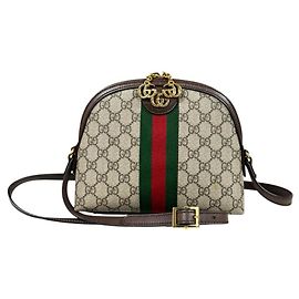 Borsa a Spalla Gucci Ophidia Marrone Beige