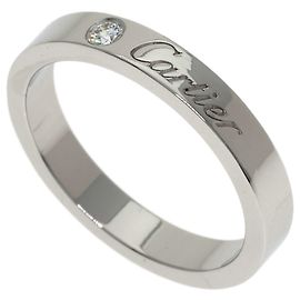 Cartier C de 1P Diamond Ring in Platinum 950 Other