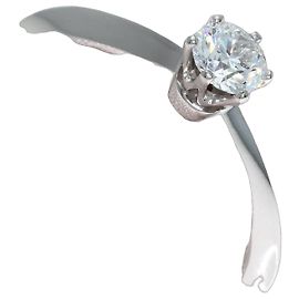 Tiffany & Co. Solitaire Diamond Knife Edge Band Ring Other