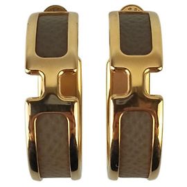 Hermès Orecchini Olympe Hermes Marrone D'oro