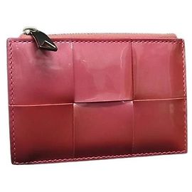 Tarjetero de charol rosa Bottega Veneta Rosa