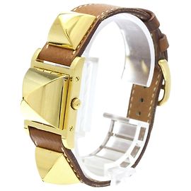 Hermès Hermes Medor Quartz Metallbeschichtet und Leder 23 Andere