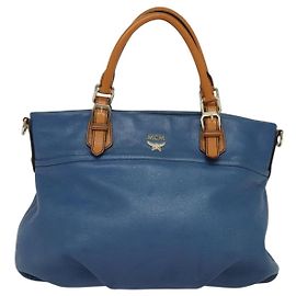 MCM Visetos logogramme Leather Azul