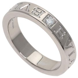 Bulgari Bvlgari Double Logo Diamond Ring in 18K White Gold Other