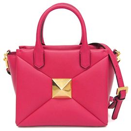 Valentino Garavani One Stud Top Handle Leather Small Rosa