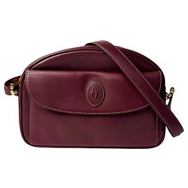 Borsa a Spalla Cartier Must Line Bordò