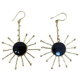 Autre Marque Dilip Jindal - Bijoux Couture - Black Onyx Sun Earrings Other