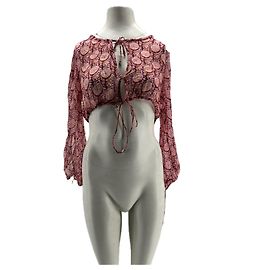 Antik Batik Pink Patterned Viscose Top XS Pink