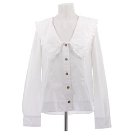 Camicetta Ganni bianca in cotone Bianco