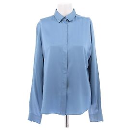 Barbara Bui Blaues Seidenhemd Blau