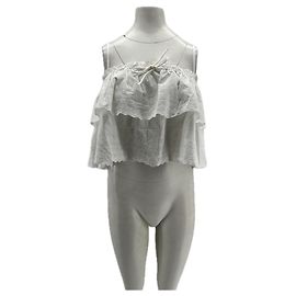 Top de algodão branco Veronica Beard XS Branco
