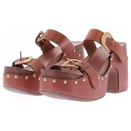 Zimmermann Sandali con platform in pelle Marrone
