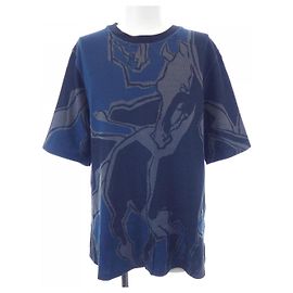 Hermès Hermes LA DANSE DES CHEVAUX camiseta de algodón Azul Azul marino