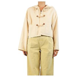 Céline Dufflecoat mit Kapuze in Creme - Größe UK 8 Roh