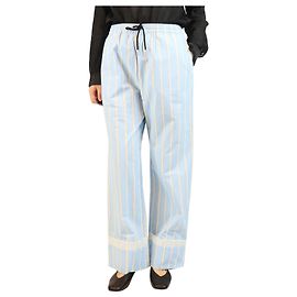 Autre Marque Hellblau gestreifte Hose - Größe M Blau