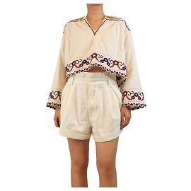 Sea New York Top cropped Soren creme - tamanho S Cru