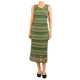 Missoni Ärmelloses Strickkleid in Grün - Größe UK 10 Grün