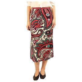 Autre Marque Multicolour printed midi skirt - size UK 8 Multiple colors