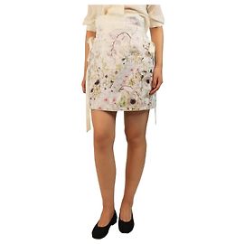 Zimmermann Minifalda de lino con estampado floral multicolor - talla UK 12 Multicolor