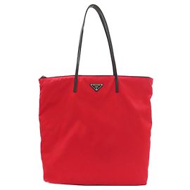 Prada Red Nylon Tote Bag Red