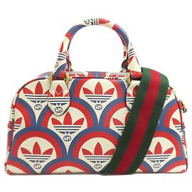 Gucci 7012397 Adidas Collaboration 2-Way Handtasche Weiß Rot Blau