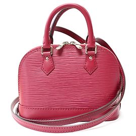 Bolsa de ombro Nano Alma feminina Louis Vuitton Fuschia