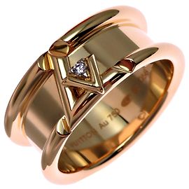 Louis Vuitton Yellow Gold Diamond Band Ring Other