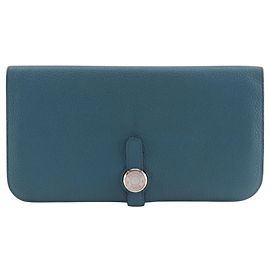 Hermès Hermes Dogon Long Wallet Blue