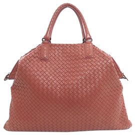 Bolsa 2-Way Intrecciato Bottega Veneta Marrom Rosa