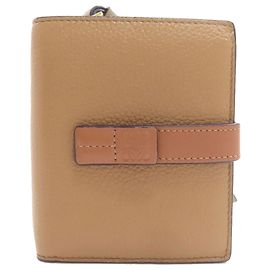 Loewe Anagram Bi-fold Leather Wallet Brown
